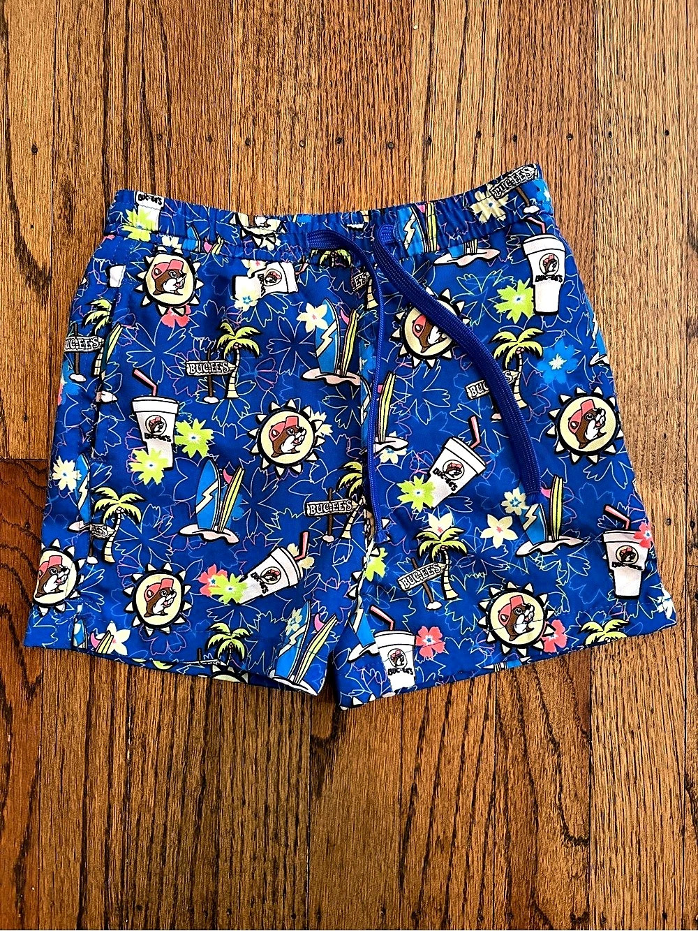 Buc-ee’s Boys Size 4T Blue Swim Trunks Like New